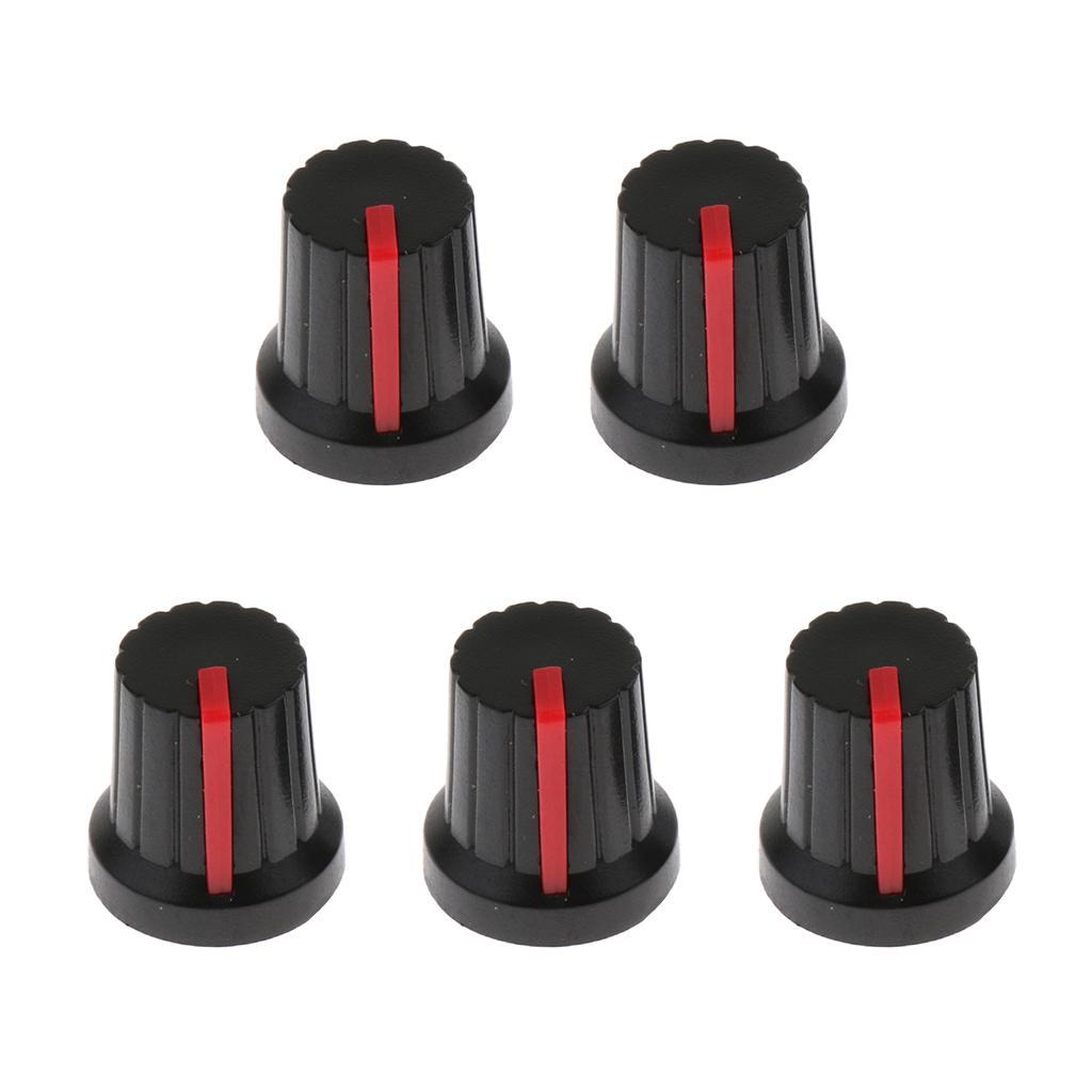 5pcs   Guitar Effect Pedal Knob Amp  Control Knobs black