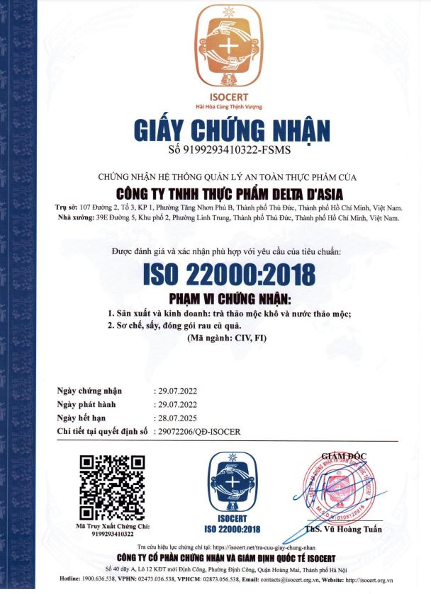 Trà Dây Túi Zip – Delta D'Asia Chống viêm loét dạ dày (25 - 50 túi x 1,5 g)