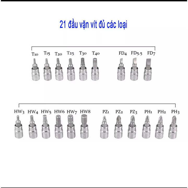 Bộ Dụng Cụ Mở Bu Lông Ốc Vít Đa Năng Sửa Chữa 46 Chi Tiết, Bộ Dụng Cụ Sửa Chữa Ô Tô Xe Máy Tháo Mở Bulong 46 Món