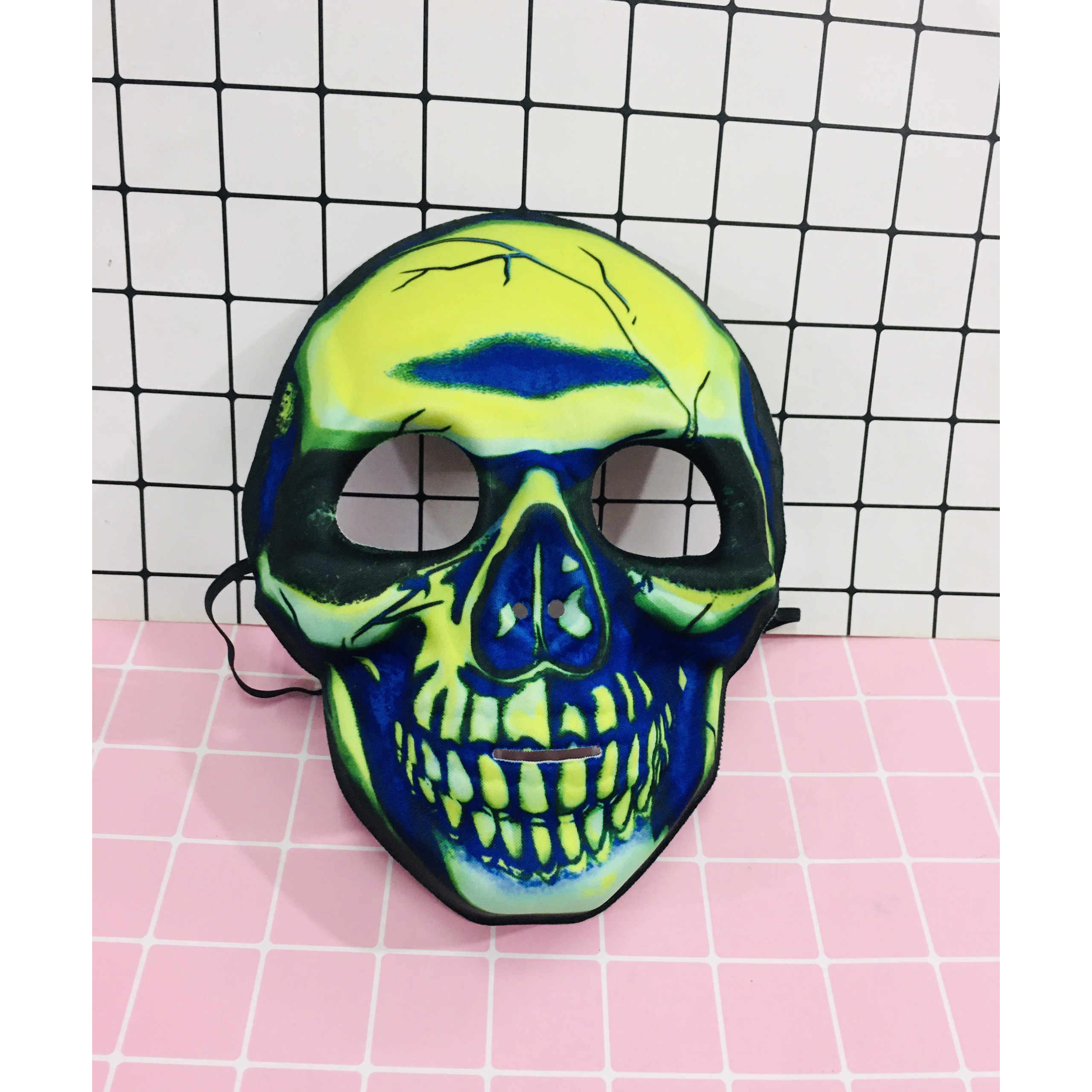 Mặt nạ hình đầu lâu chất mềm dẻo hoá trang halloween
