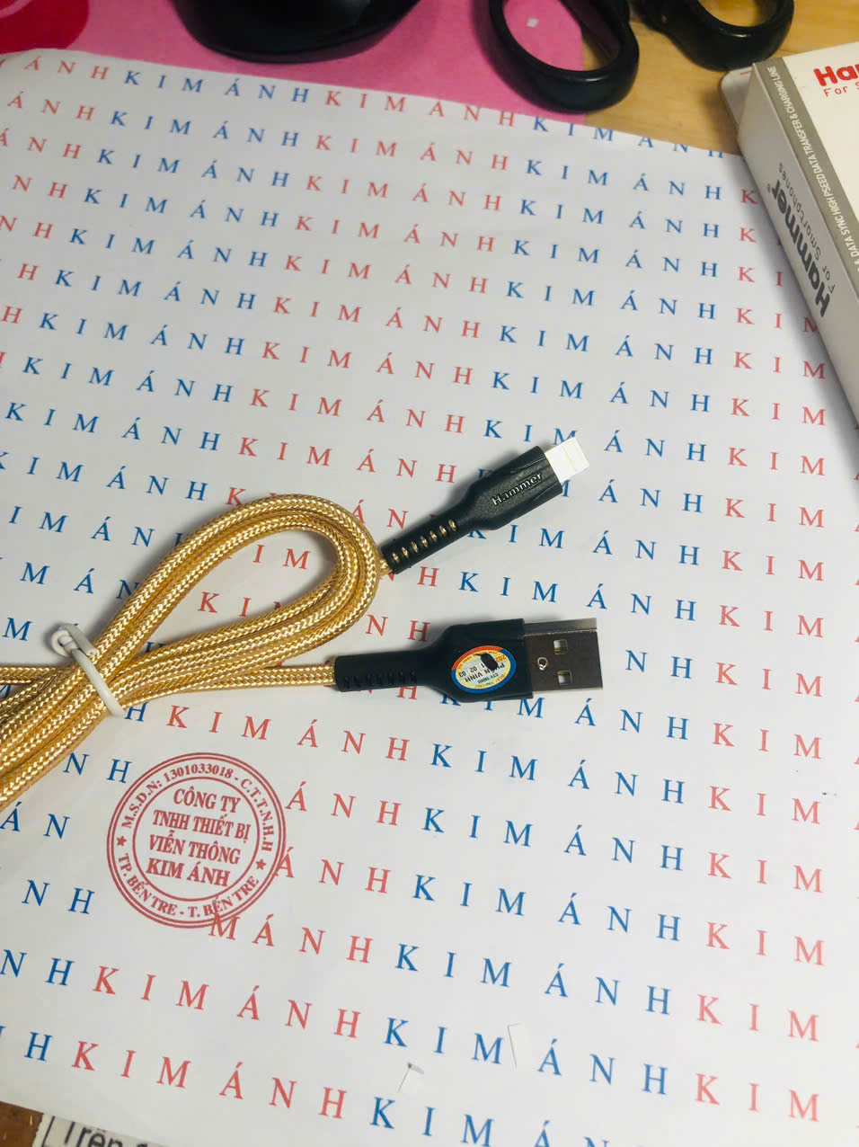 Dây sạc nhanh Ham mer C04 các loại chân cắm I, dòng điện 5v-2.4A, dây bện dù, hàng chính hãng check Qr