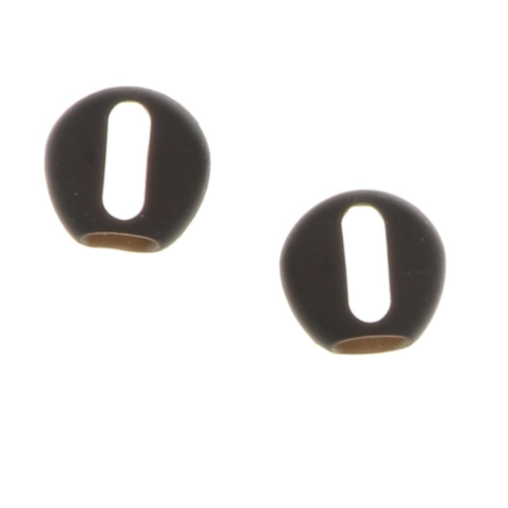 2x1 Pair Silicone Ear Tips Headphone Cover for   black