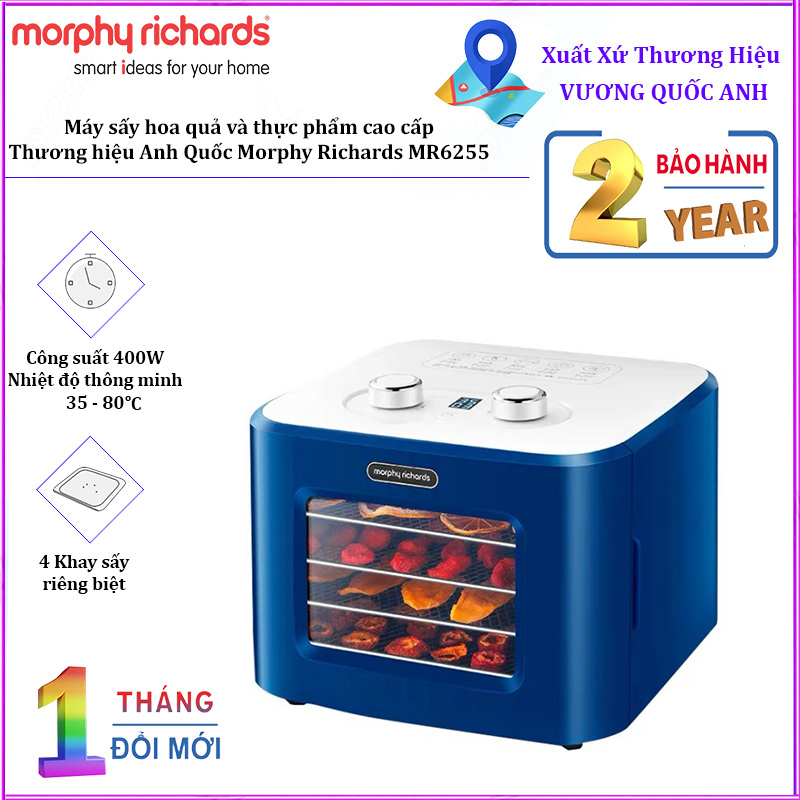 Máy sấy thực phẩm 3D thông minh Morphy Richards - HÀNG NHẬP KHẨU