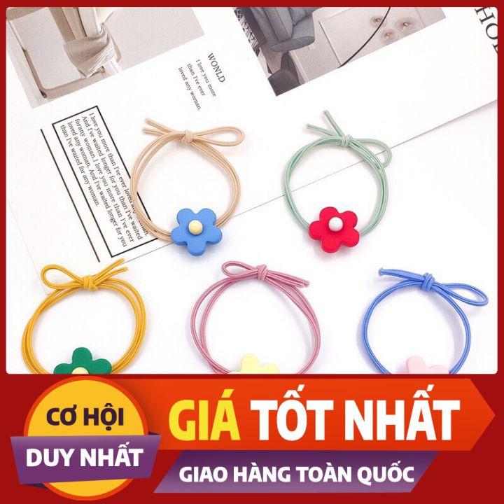 SET5 - DÂY BUỘC TÓC BÔNG HOA XINH TƯƠI NHIỀU MÀU - NUNAM SHOP