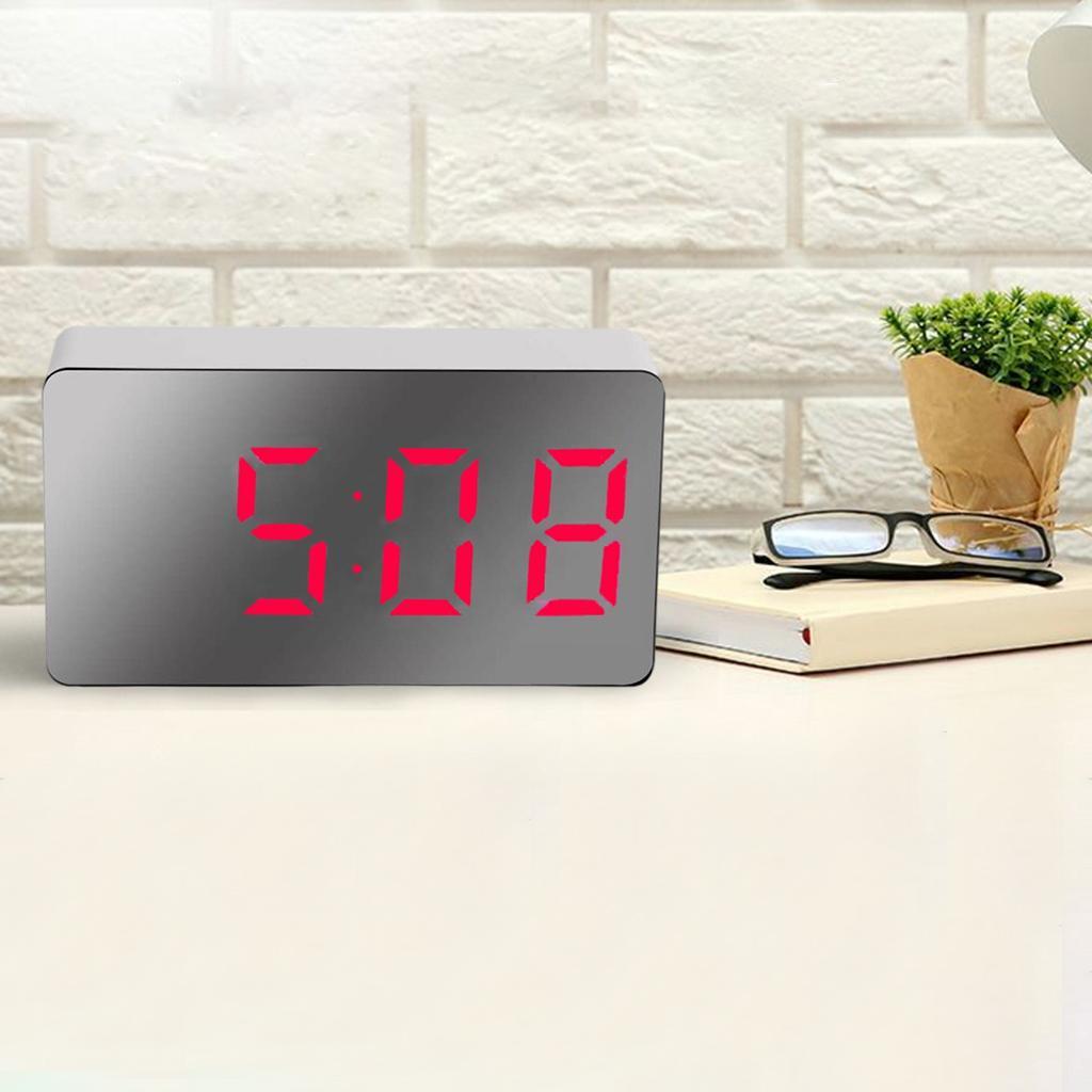 2X Digital Alarm Clock Large Date Snooze Time 3'' Table Clocks Decoration Red