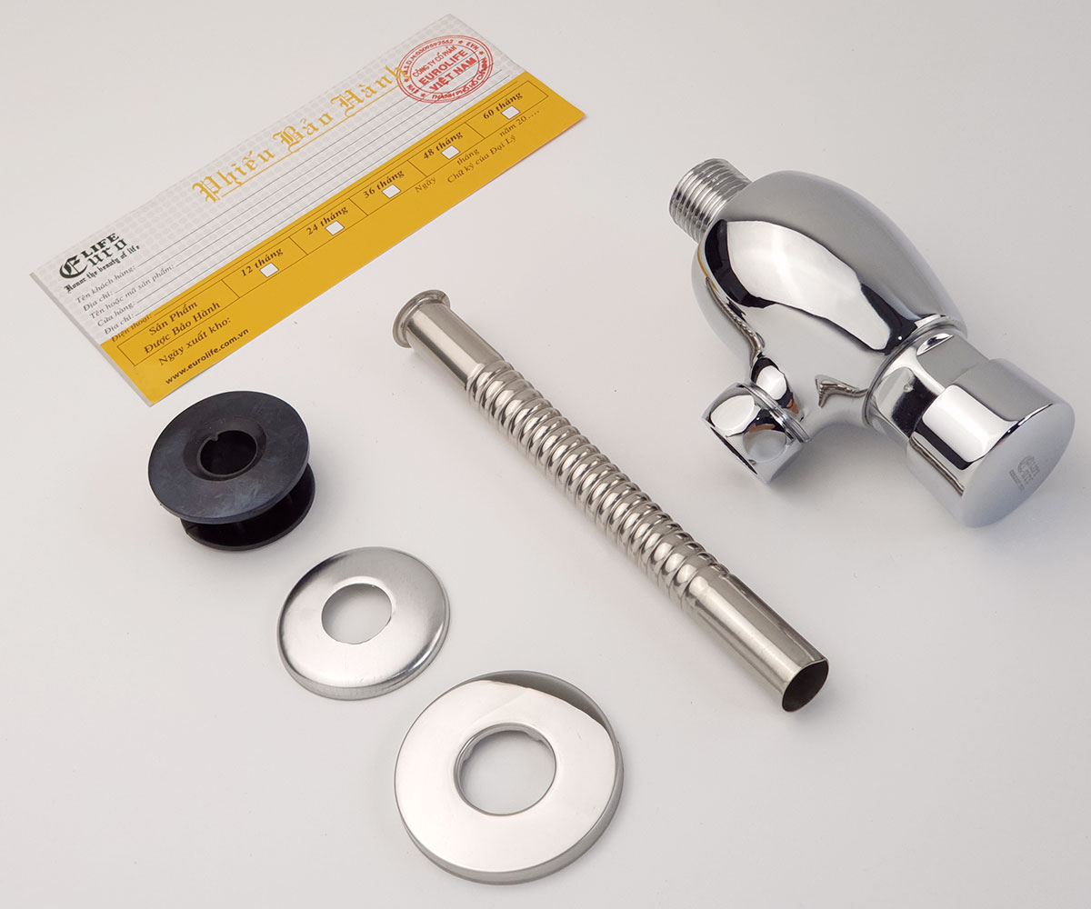 Van xả tiểu nhấn nam, chất liệu Đồng mạ Chrome Eurolife EL-XT140