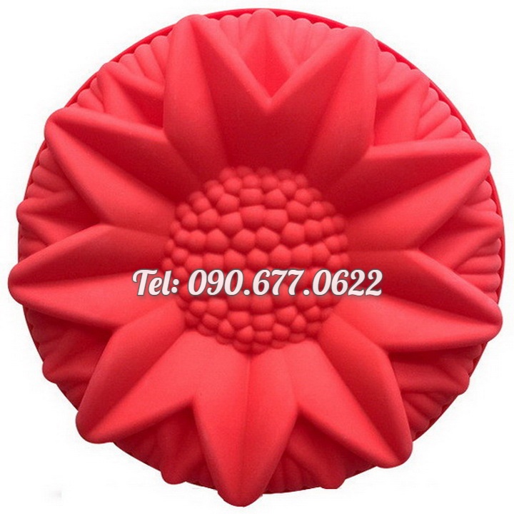 Khuôn silicone làm bánh, rau câu hoa hướng dương đại đóa – Loại 28 cm - Mã số 1025