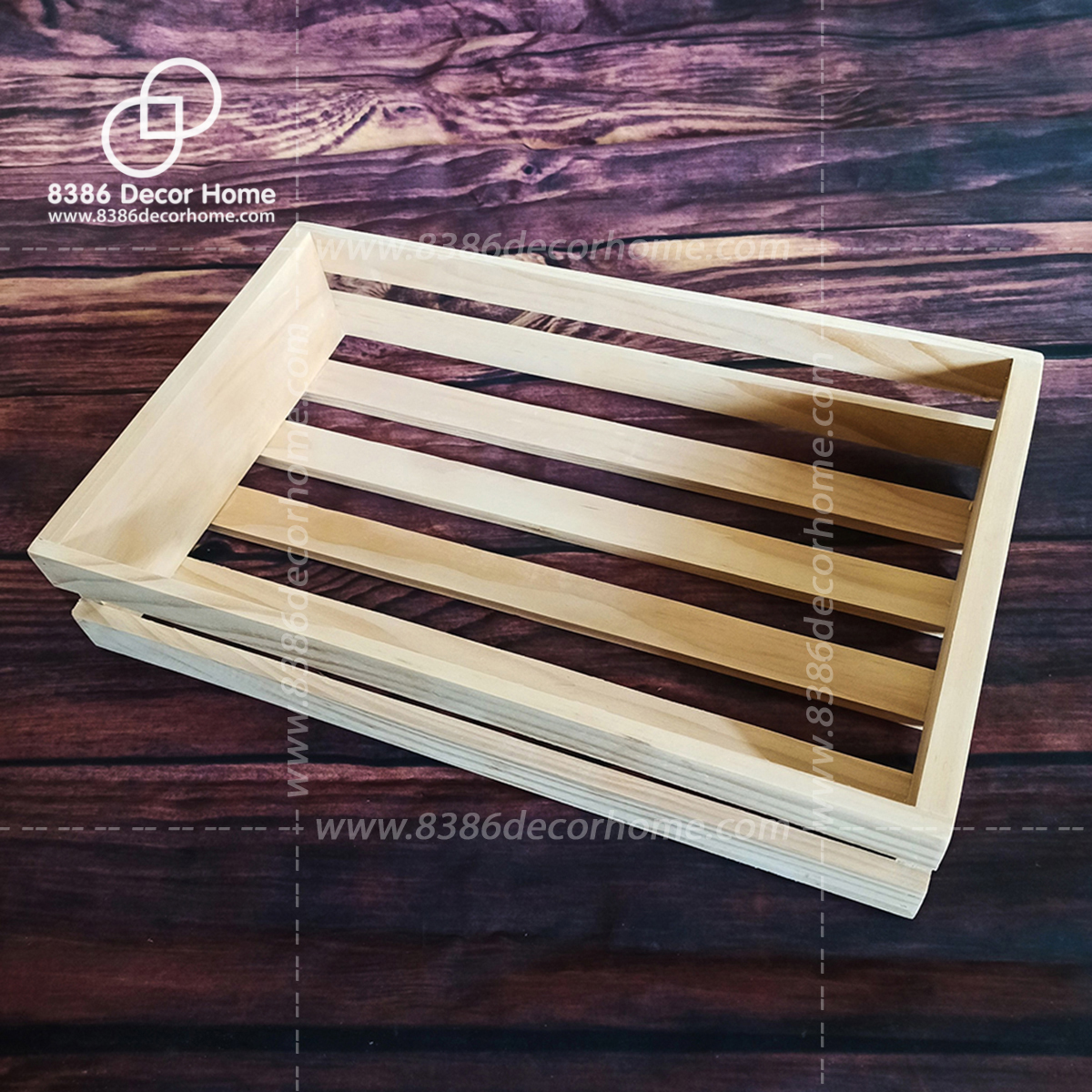 Hộp quà tết, khay gỗ gói quà, Hộp đựng đồ đa năng - Pallet gỗ thông