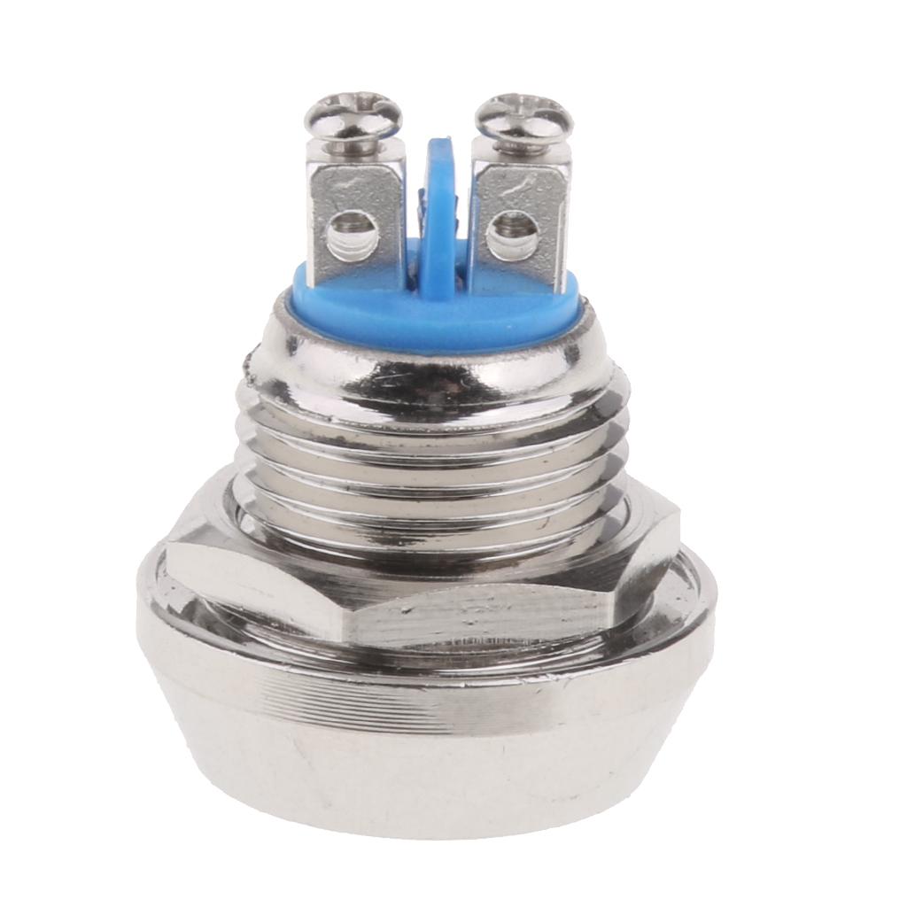 Nút Kim Loại Tròn 12 Mm SPST Nút ấn Tạm Thời 1NO P67 Không Thấm Nước