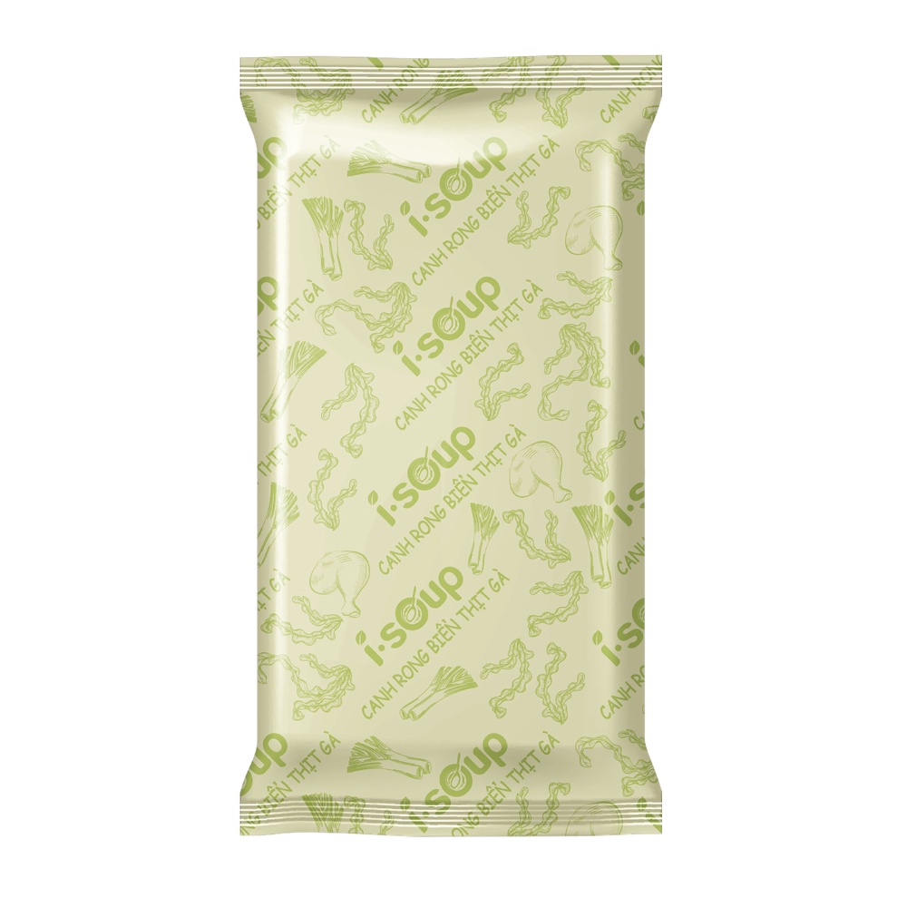 Viên Súp Sấy Thăng Hoa Canh rong biển thịt gà ăn liền I-Soup 42g