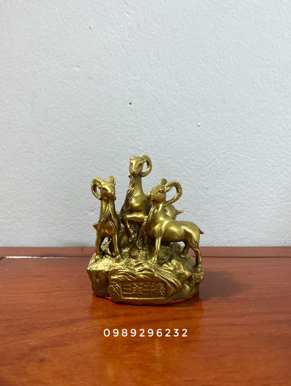Tượng Dê tam dương cỡ nhỏ bằng đồng