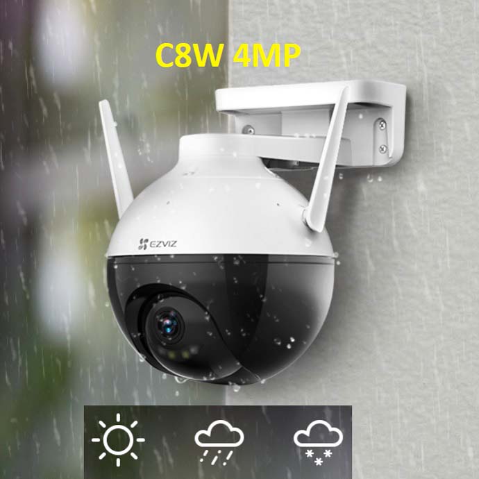 Camera Wifi Trong Nhà Ngoài Trời PTZ EZVIZ C8W 4MP 2K+ Quay Quét 355 độ Tích Hợp Ai - Đàm Thoại 2 Chiều - Có Màu Ban Đêm - Hàng Chính Hãng