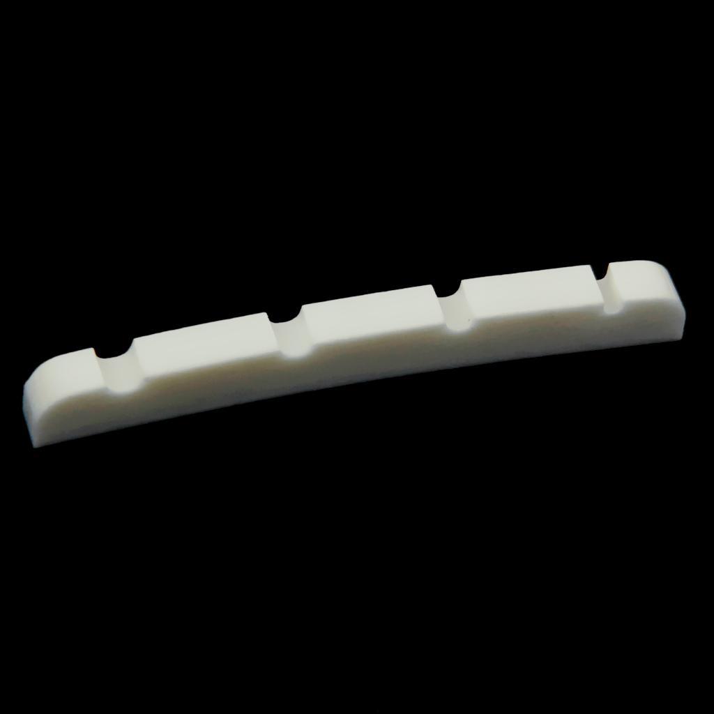 8- Bridge Bone Nut Slotted for 4 string Electric Bass Guitar