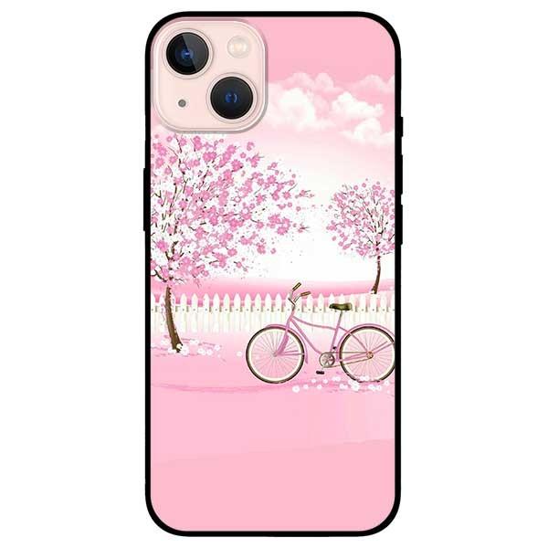 Ốp lưng dành cho Iphone 13 Mini - Iphone 13 - Iphone 13 Pro -  Iphone 13 Pro Max - Xe Đạp Nền Hồng