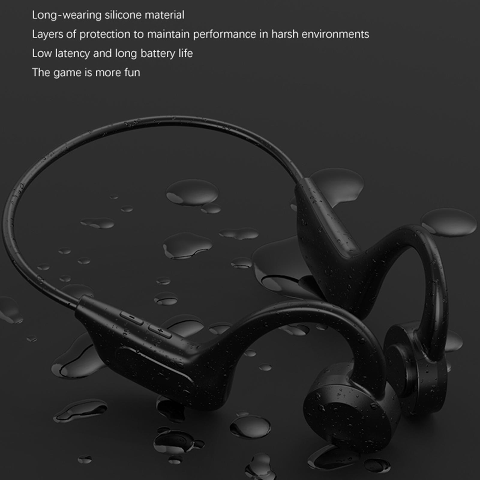 3X Open Ear Bone Conduction Headphone Wireless Headset Flexible for Sports