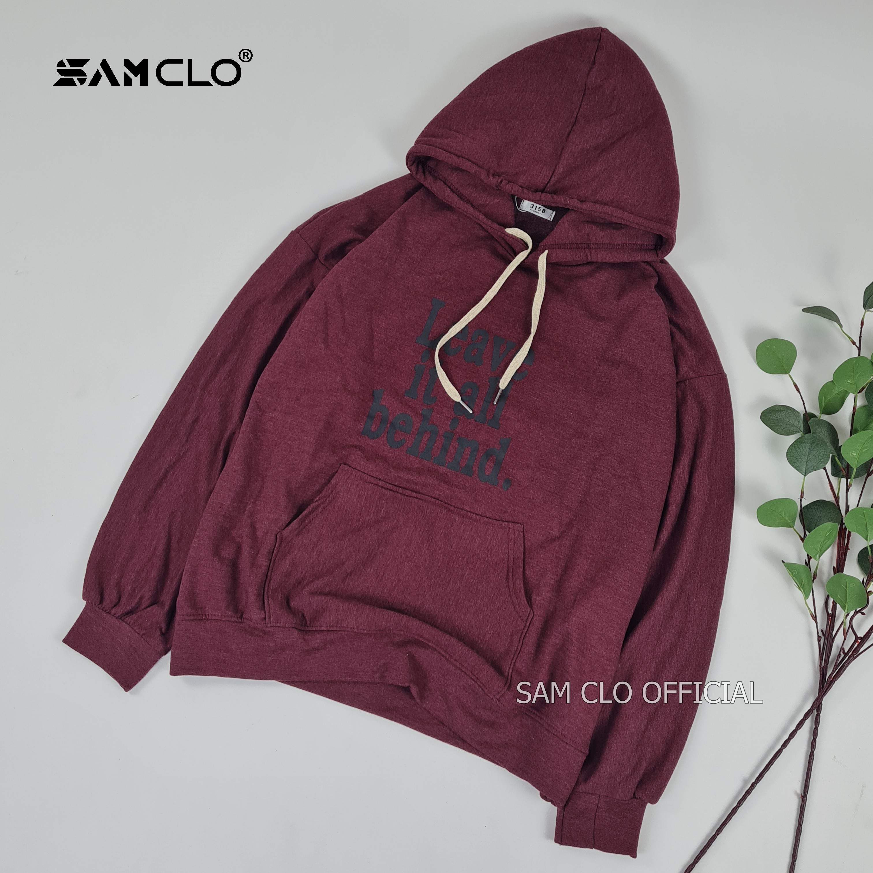 Áo khoác nỉ SAM CLO nam nữ hoodie chui có mũ tay dài thu đông freesize dáng unisex in chữ ALL BEHIND