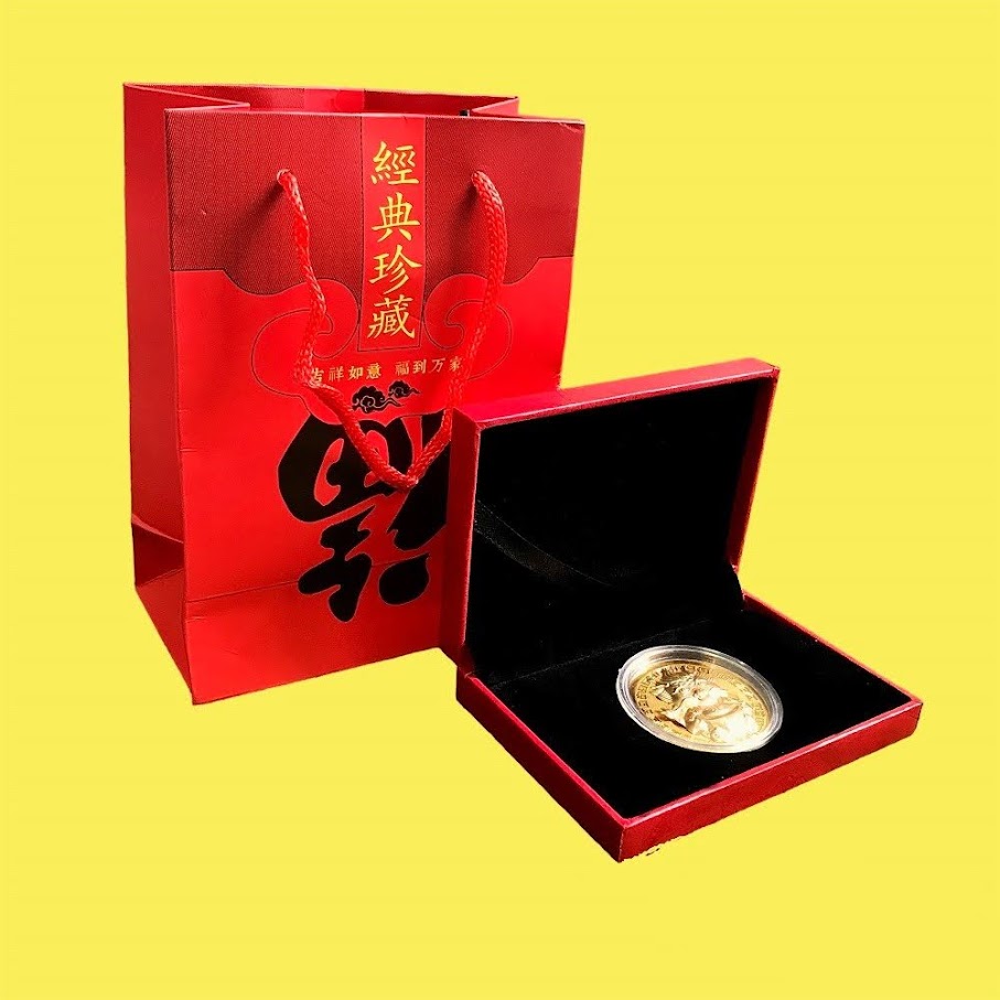 Hộp Đồng Xu Hình Con Rồng Màu Vàng Túi Phúc - SP007097