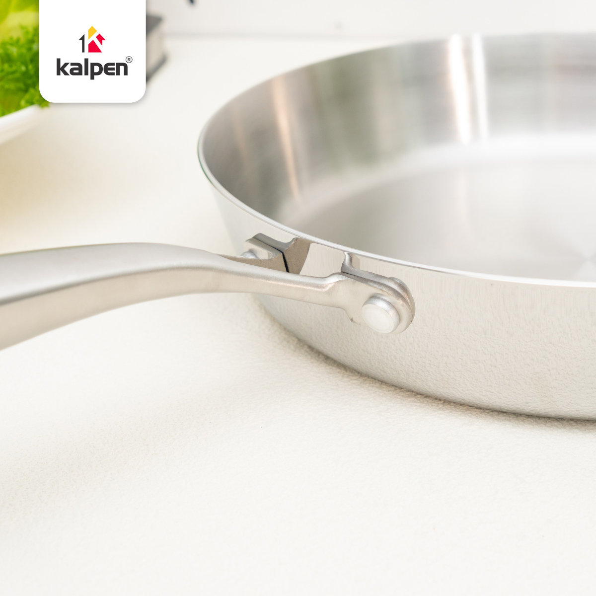 Chảo Inox 304 đúc liền khối 3 lớp Kalpen Luxus size 26cm, bảo hành 5 năm