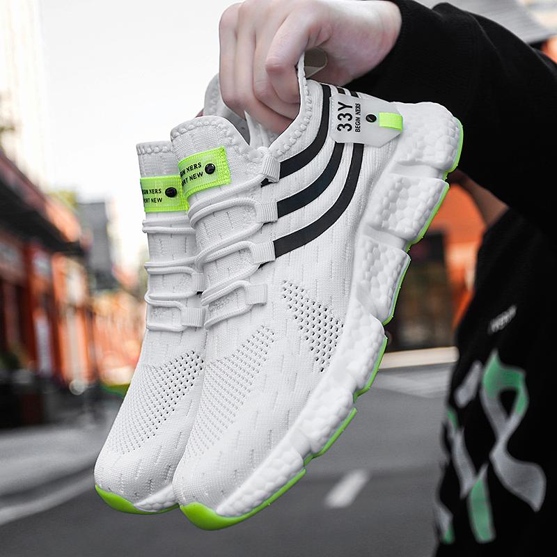 Giày nam Giày dành cho phụ nữ Giày nhẹ cân Tops Mens Sneakers Chống trượt ngoài trời Giày đi bộ giày đi bộ Color: G218-White Shoe Size: 39