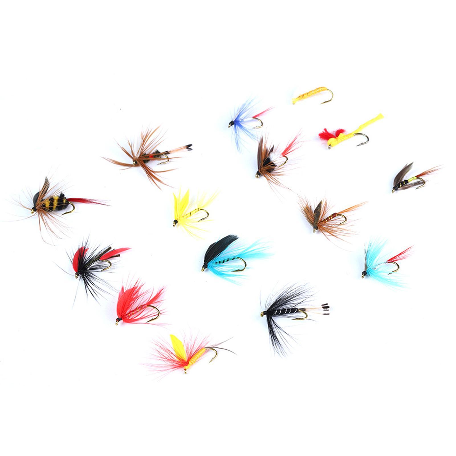 Fly Fishing Flies Assortment Fly Fishing Lures with Storage Box Hand Tied Fishing Baits Fishing Tackle for Reservoirs Trout Panfish Crappie