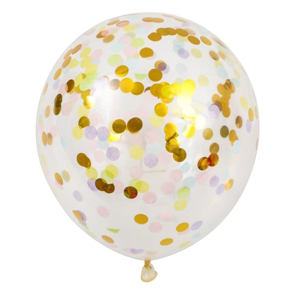 2X 14Pc 12/18inch Aluminum Film Balloon Latex Party Balloons Confetti Balloons