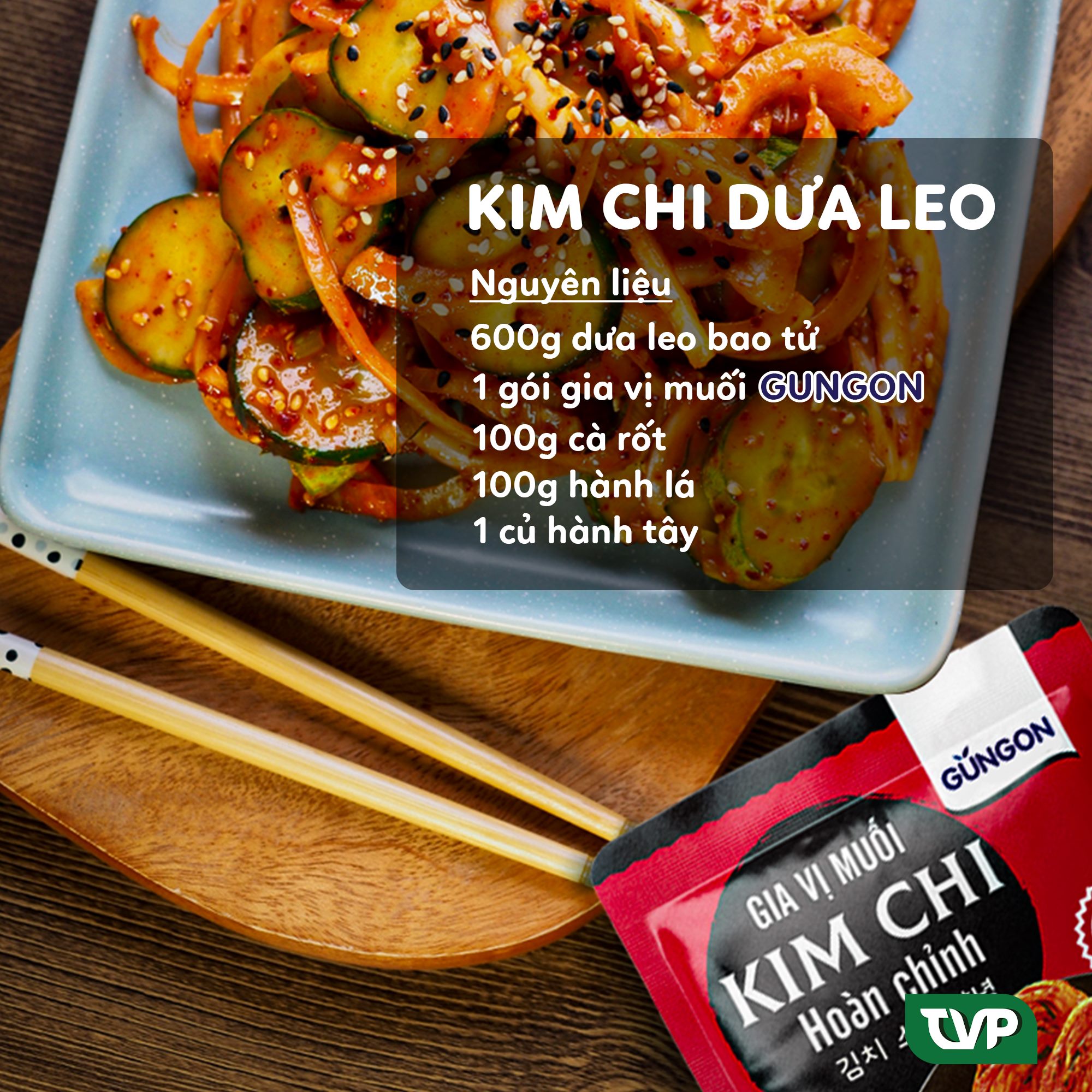 Combo 2 gói bột gia vị muối kim chi Gungon 2 bước chuẩn  vị Hàn Quốc làm được 1.4kg kimchi