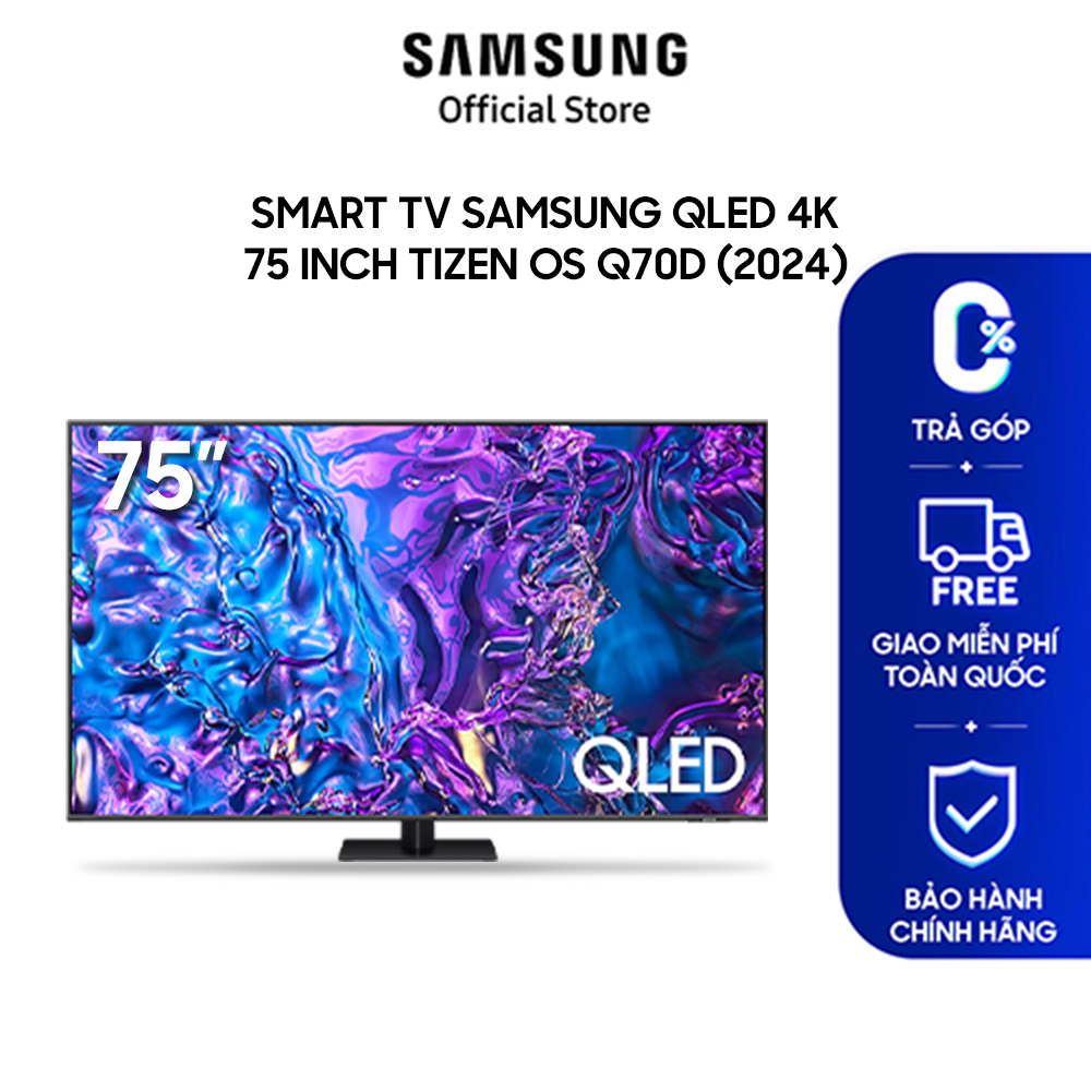Samsung TV QLED Q70D 4K Tizen OS Smart TV (2024) - Hàng chính hãng