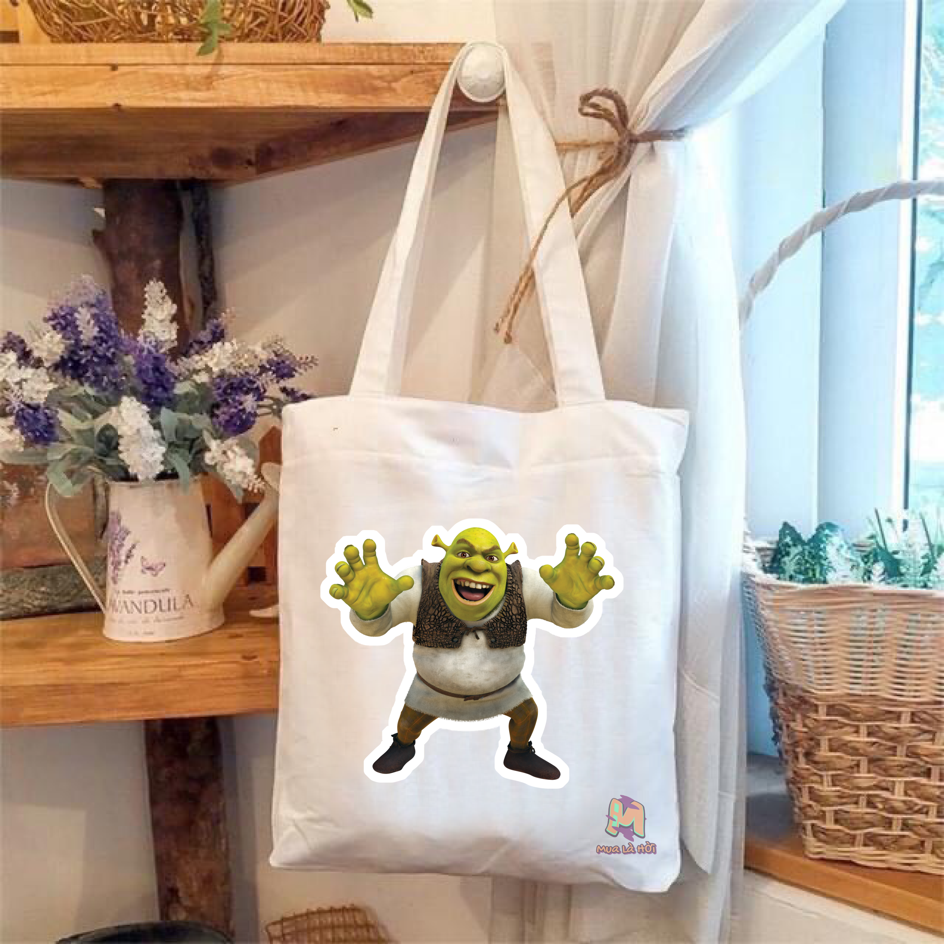 Túi Tote in hình chủ đề Shrek