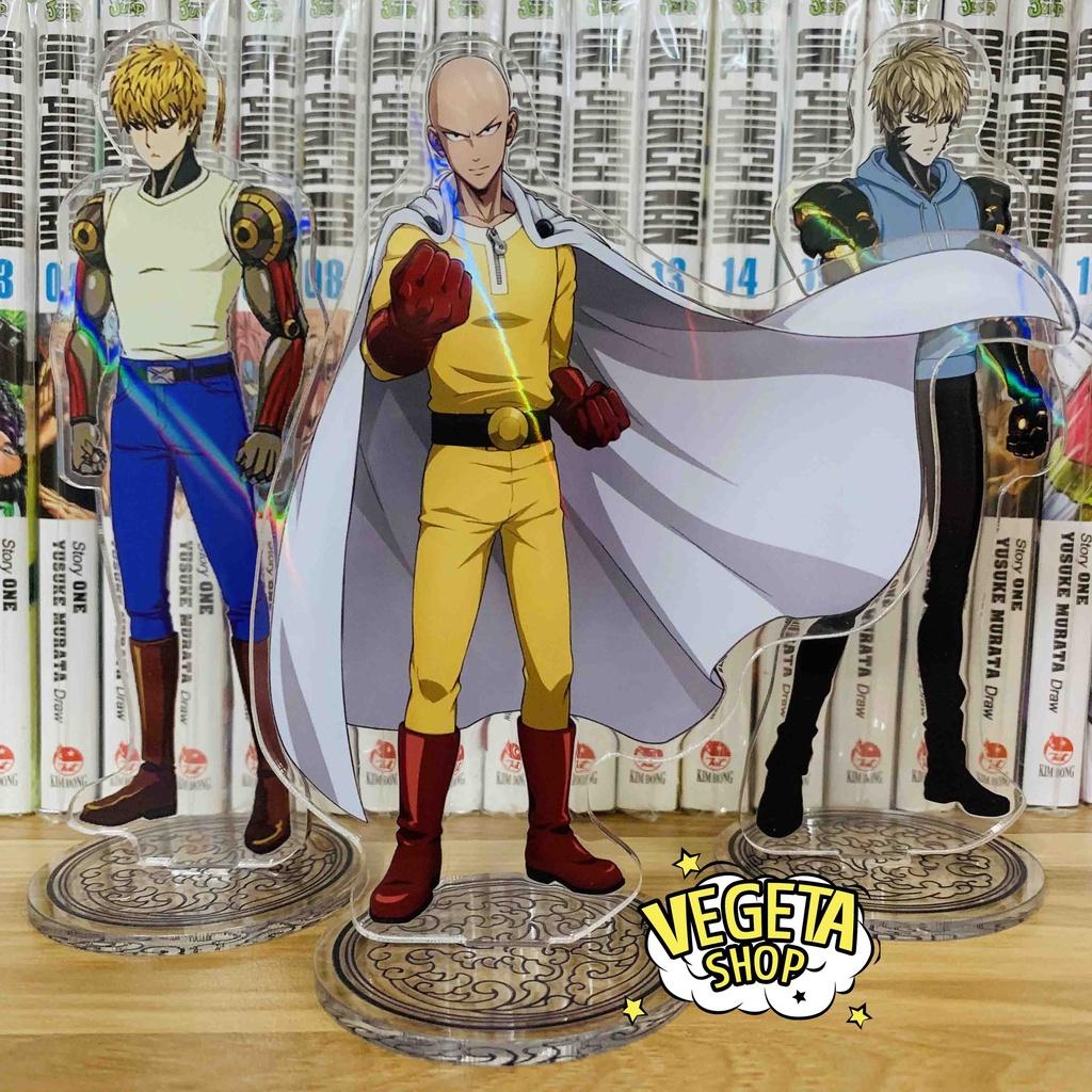 Mô Hình Tượng Standee Acrylic Mica 2 mặt - One Punch Man - Saitama Genos Tatsumaki Fubuki Garou Sonic siêu thanh Bang