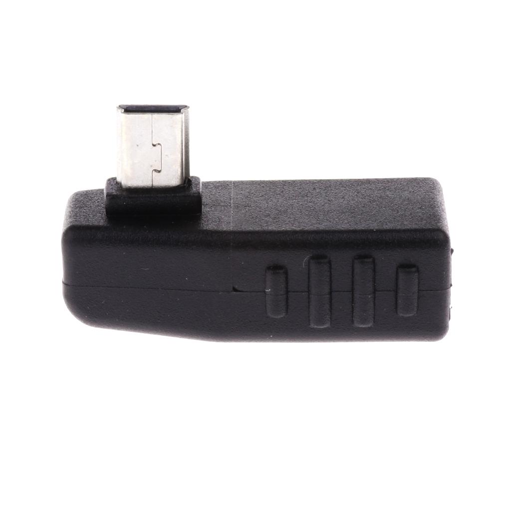 90 Degree Right Angle Mini USB Male to USB Female OTG Adapter Connector