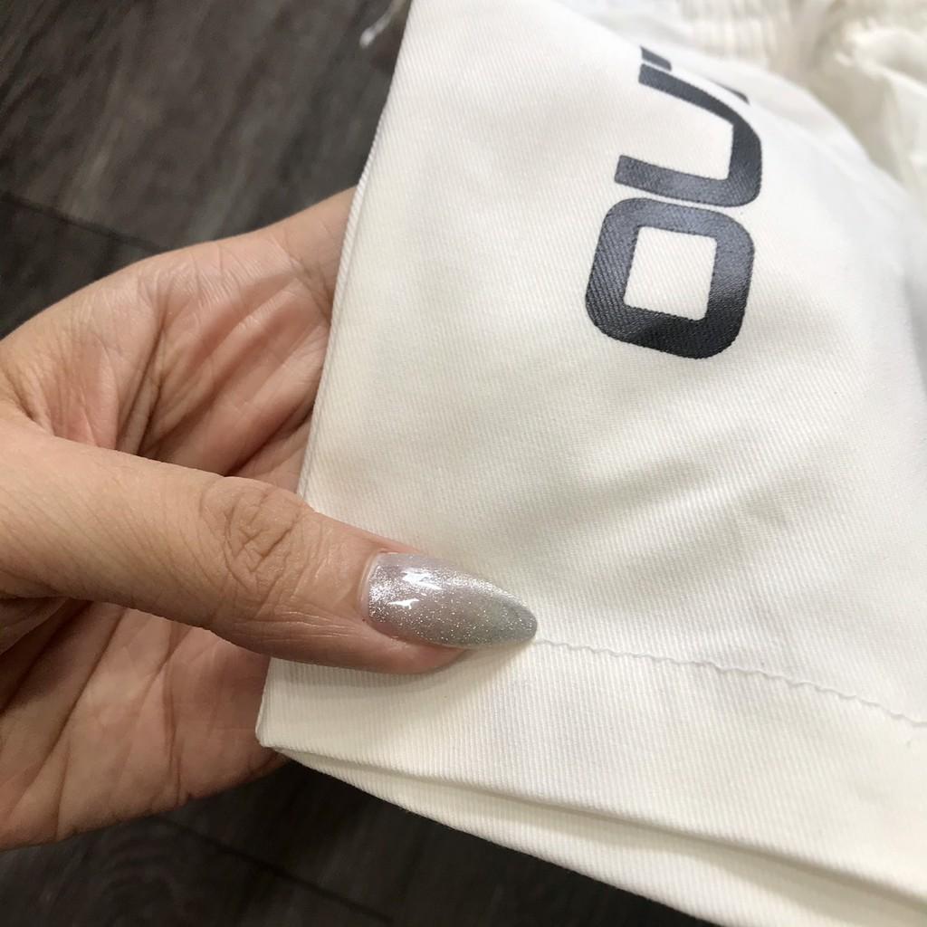 Quần Short Nam Kaki in chữ - vải kaki phong cách unisex streetwear