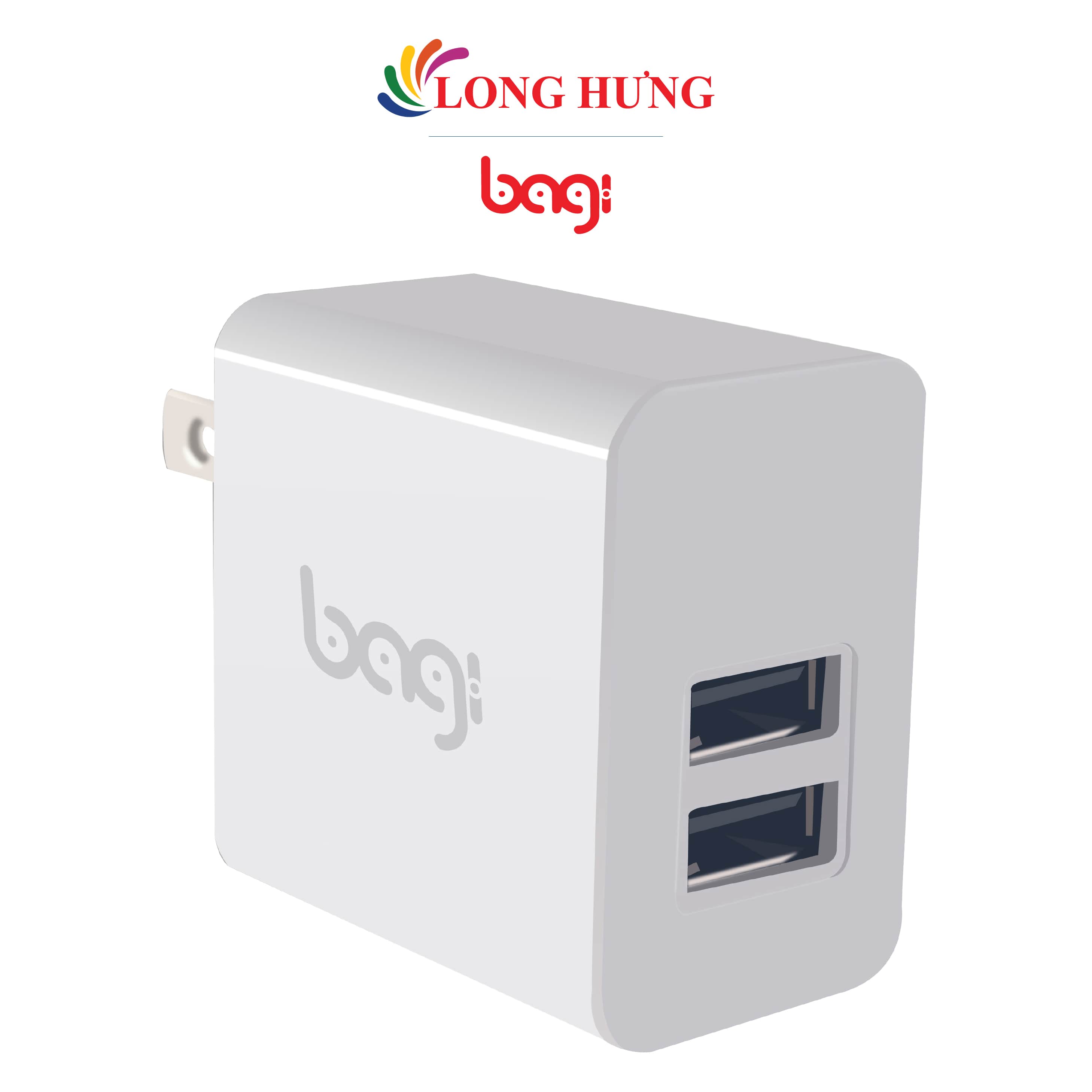 Cốc sạc Bagi 3.1A 2USB 15W CE-M23 - Hàng chính hãng