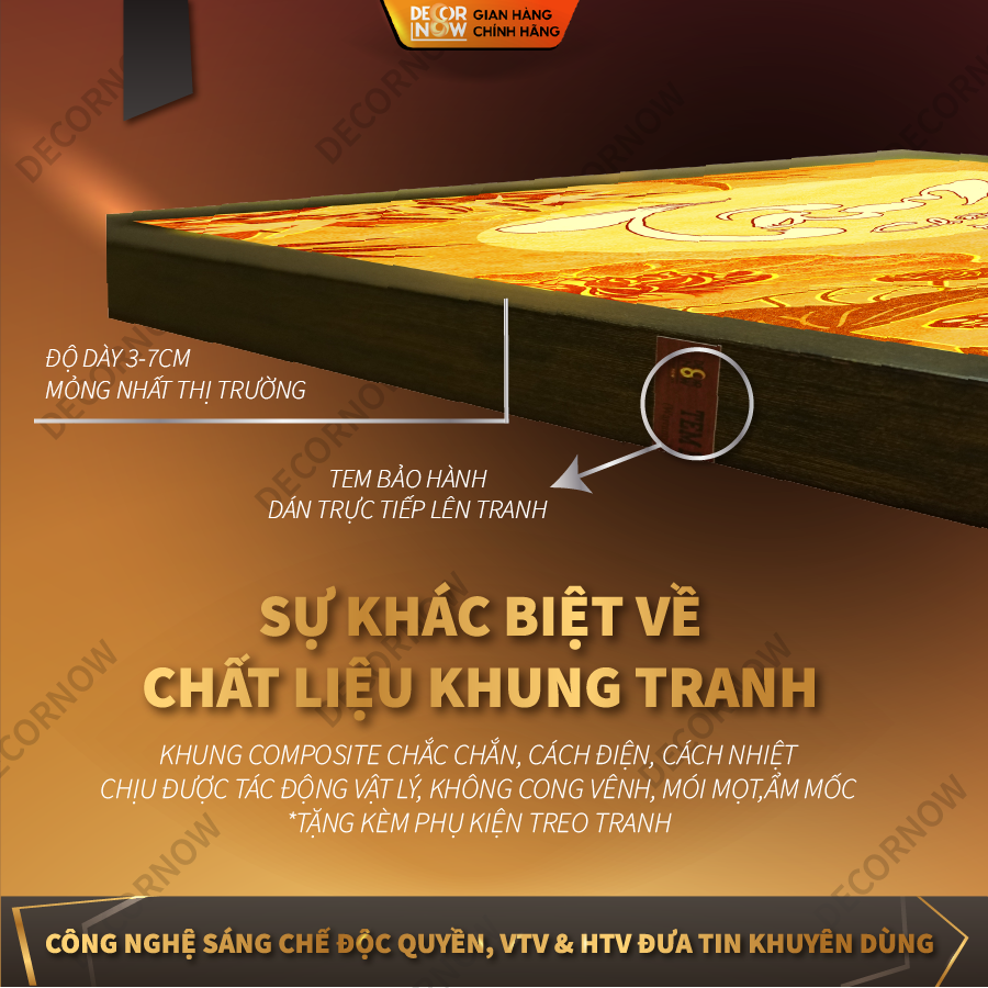 Đèn Hào Quang Phật In Tranh Trúc Chỉ ĐỐI DECORNOW, Trang Trí Ban Thờ Cho Tượng Phật, Hào Quang Trúc Chỉ DCN-30