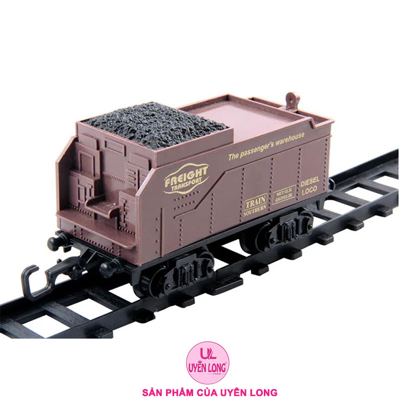 Bộ Tàu Hỏa CLASSIC TRAIN 5 Toa Cỡ Lớn PYM9, Chạy PIN, Mô Phỏng Khói Đèn, Đường Ray 126x84cm