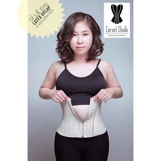 Đai latex 25 xương cao su non Hy Lạp - Gen nịt bụng giảm mỡ - Đai định hình lên dáng chuẩn