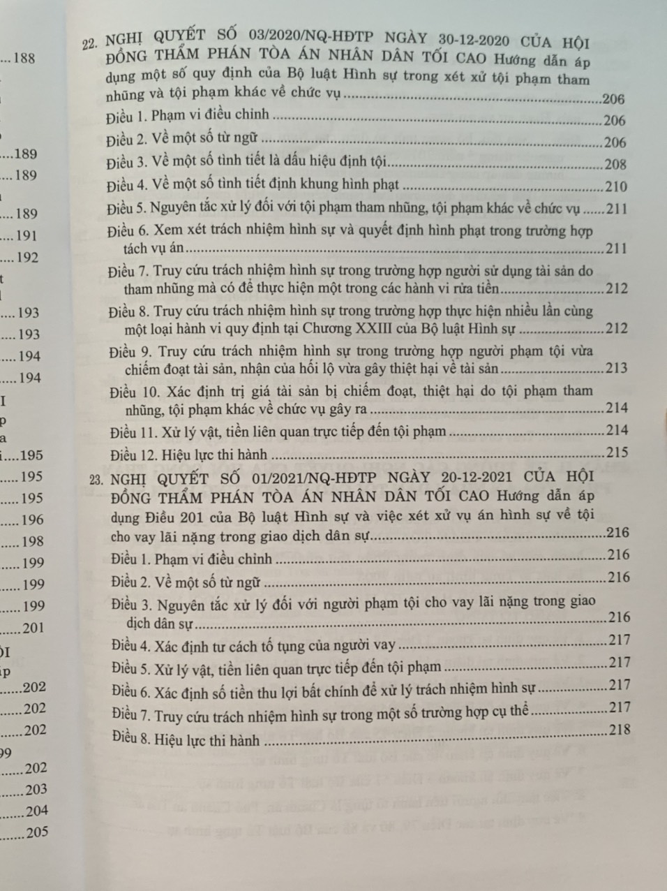 Hệ Thống Các Nghị Quyết Của Hội Đồng Thẩm Phán Tòa Án Nhân Dân Tối Cao Về Hình Sự Và Tố Tụng Hình Sự Từ Năm 1986 Đến 2023