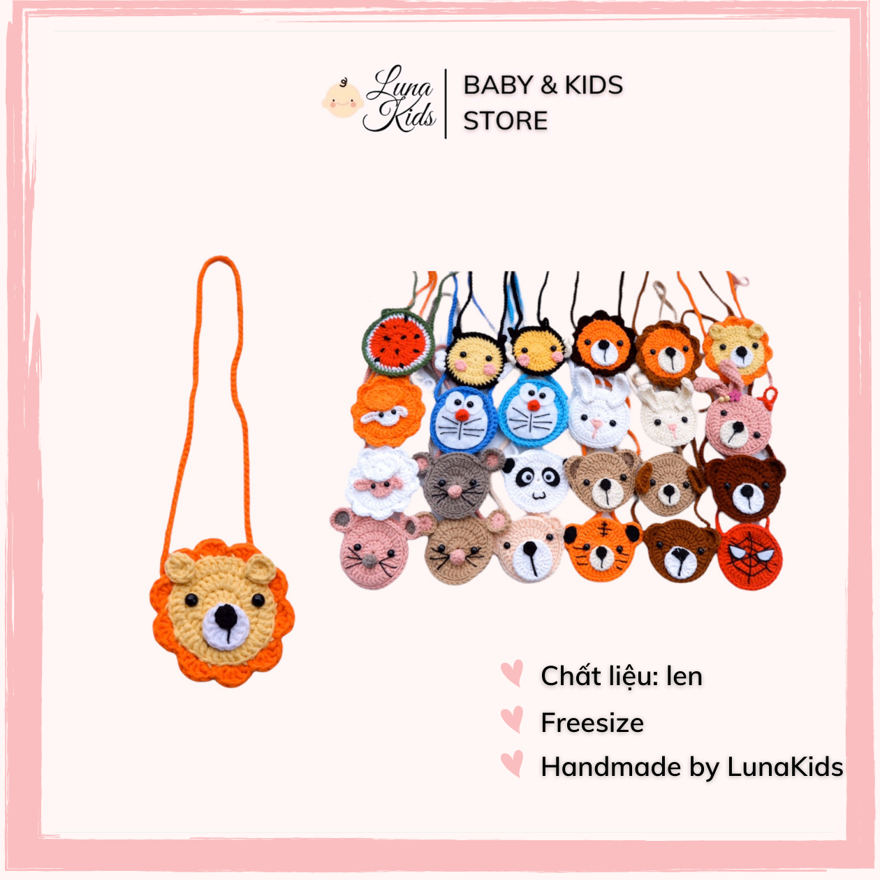 Túi đựng tỏi handmade cho bé trai bé gái trẻ sơ sinh - LunaKids [Ảnh thật