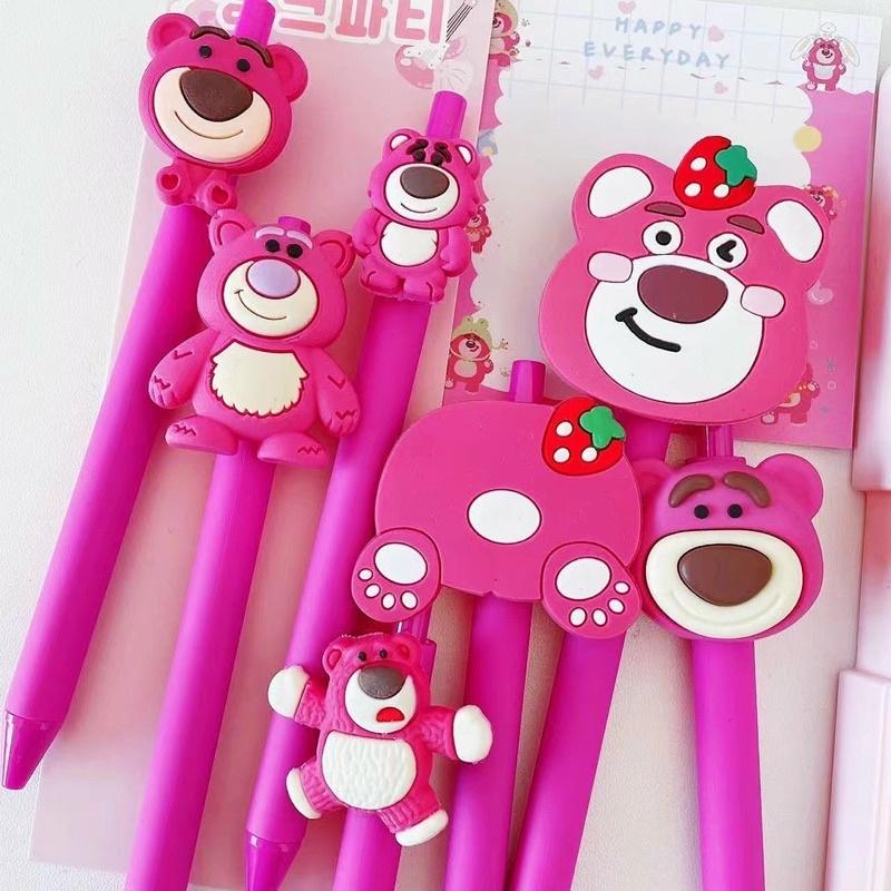 Set 7 chiếc bút đính hình gấu dâu lotso dễ thương