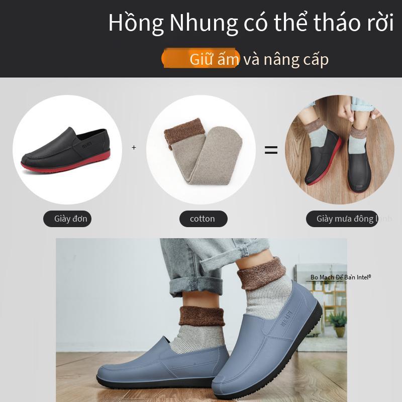 Giày câu cá chống thấm nước chống trượt cho nam Ủng đi mưa cho nam