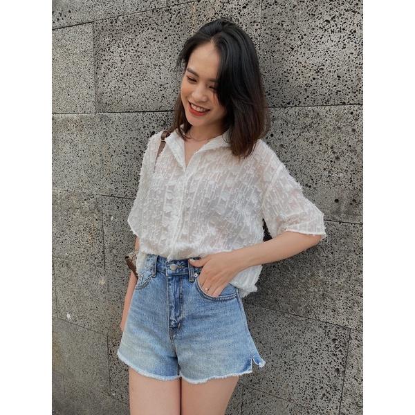 Quần Shorts jean lưng cao REVERCLOTHINGS Senka