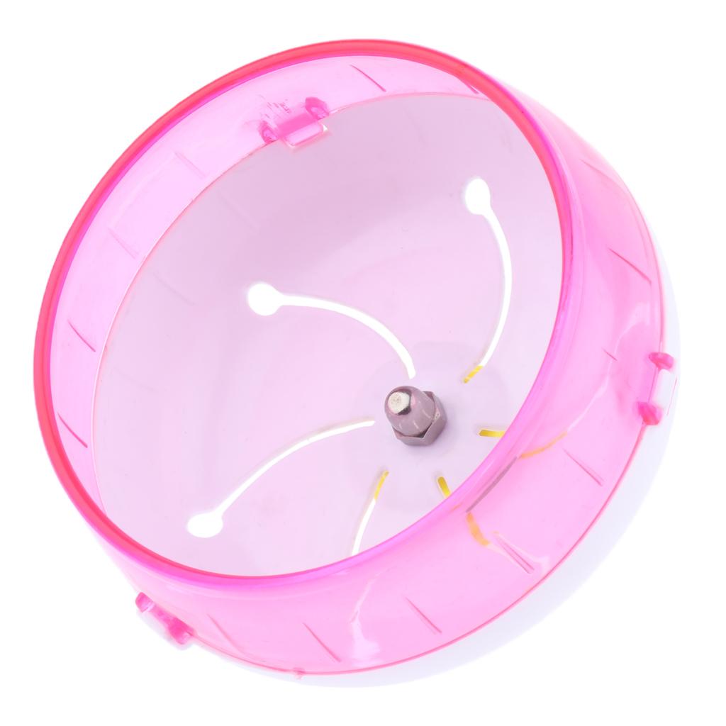 Hamster Mouse Rat Exercise Toys Plastic Silent Running Spinner Wheel Pink
