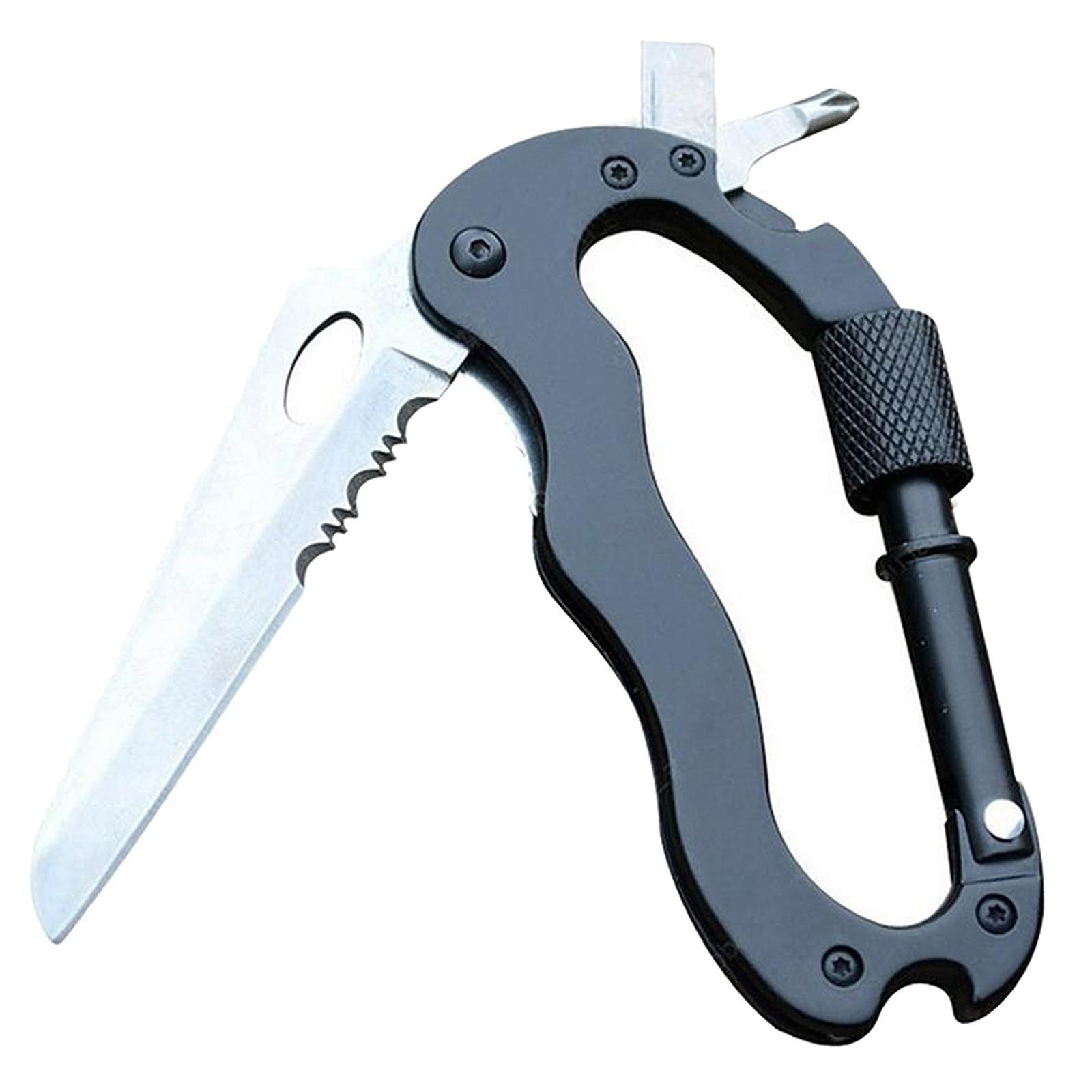 Deluxe Multitool Carabiner Camping Hunting Survival Tools Buckle