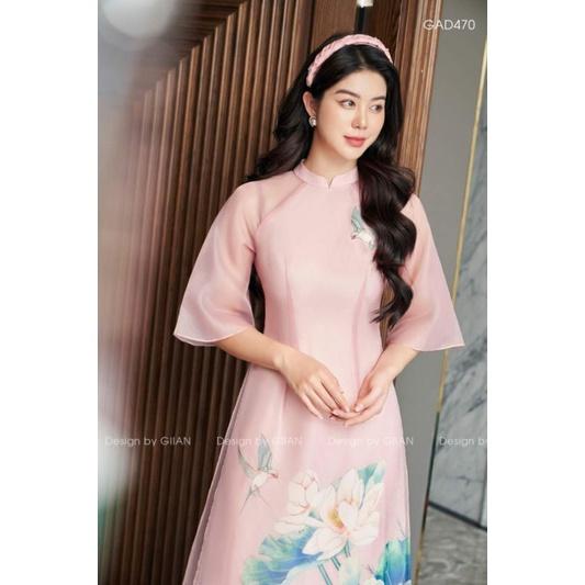 Siêu phẩm áo dài cách tân ren cao cấp đẹp mềm mại nhẹ nhàng hoa kết nổi cao cấp sang chảnh anht thật 100%