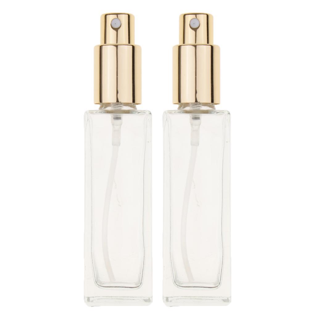 4x Portable Travel Glass Refillable Perfume Atomizer Bottle Spray Container