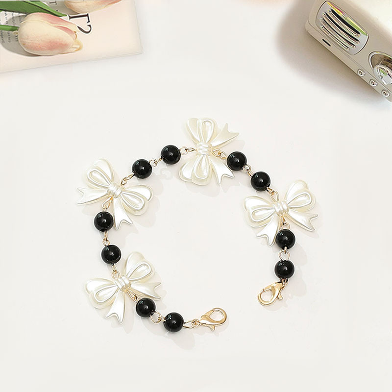 Dây đeo khẩu trang sau gáy giảm áp lực cho tai phụ kiện đeo kính giữ kính chuỗi mix nơ và ngọc trai thời trang và tiện lợi