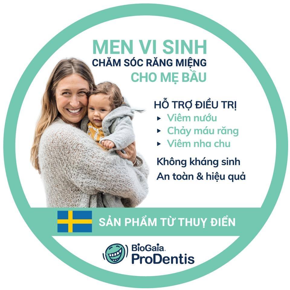 Viên ngậm Biogaia Prodentis Thụy Điển cân bằng Vi sinh vật, ngừa mảng bám, sâu răng, viêm nướu, nha chu