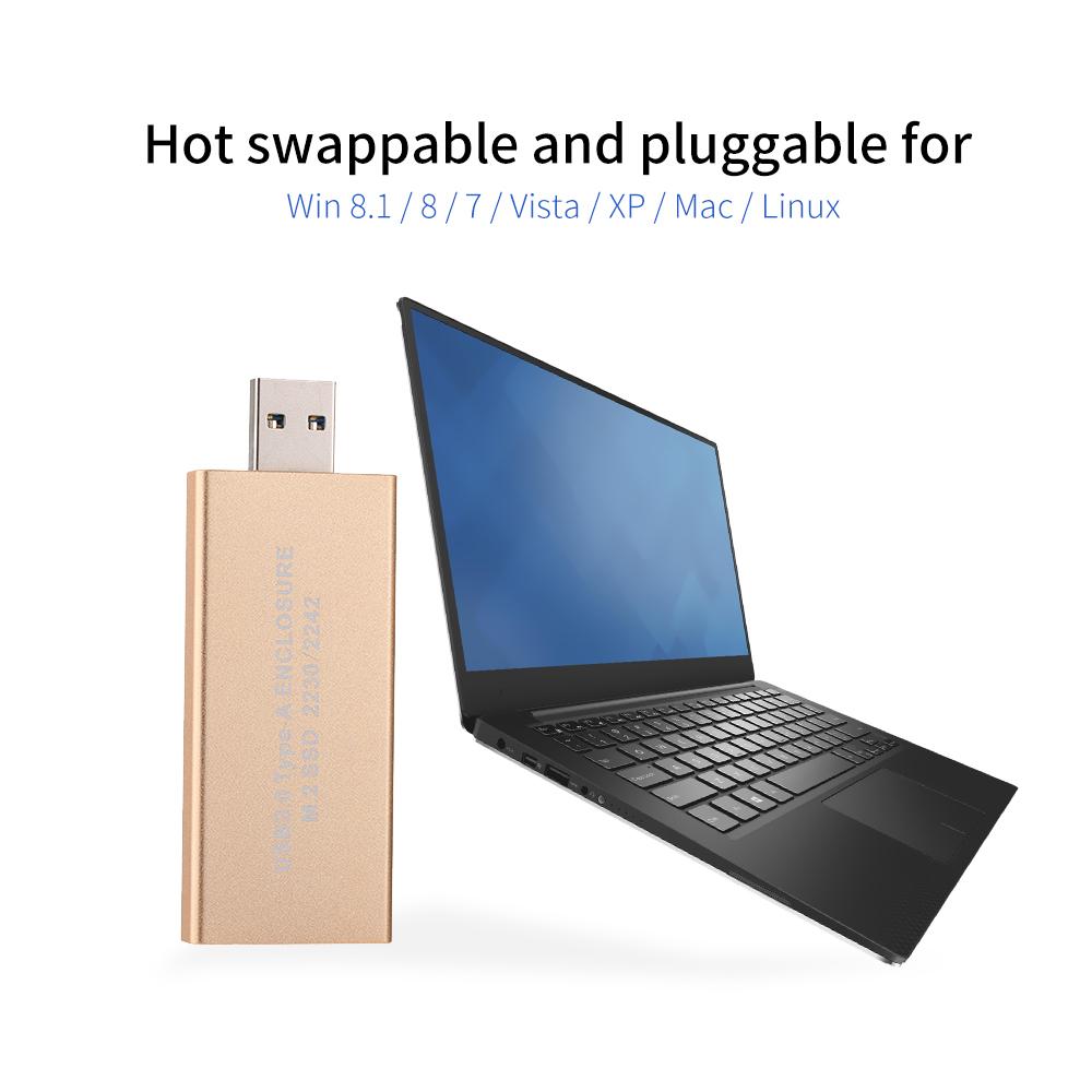 Hộp ngoài SSD SATA SSD USB 3.0 đến M.2 SS cho NGFF B Đĩa cứng B + M Key M2