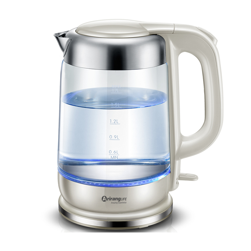Ấm Đun Thủy Tinh Siêu Tốc Cao Cấp Đa Năng Ariranglife AL-A17G5 – màu xám (1,7 lít) - Ấm Đun Thủy Tinh Thông Minh Chịu Nhiệt - Bình đun thủy tinh siêu nhanh cao cấp đa năng, có thể đun nước, pha trà, pha sữa, pha mì, tự ngắt điện khi sôi, an toàn sức khỏe