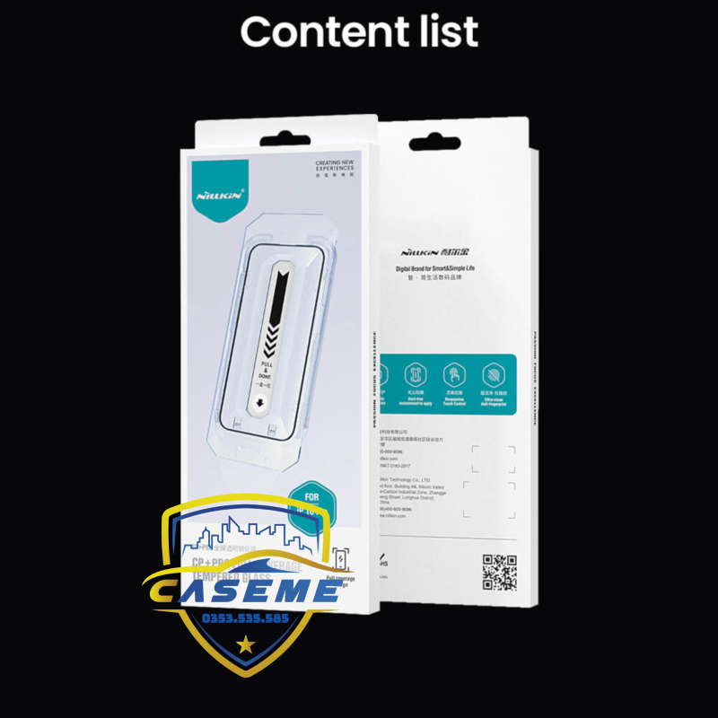 Kính cường lực dành cho iPhone 16 Pro Max, iPhone 16 Pro, iPhone 16 Plus, iPhone 16 full màn hình Amazing CP+ Pro Nillkin - Hàng Chính Hãng