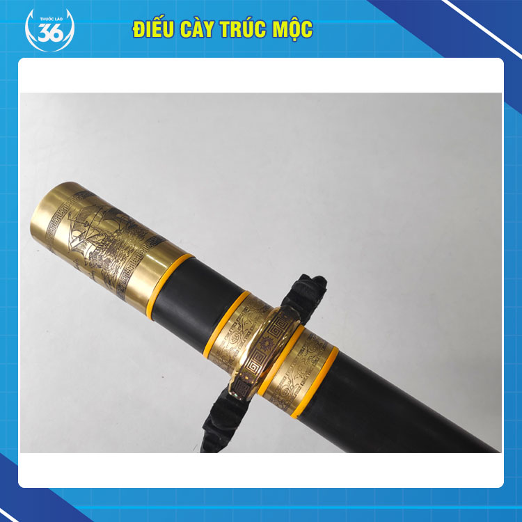 Điếu cày trúc bọc đồng trạm